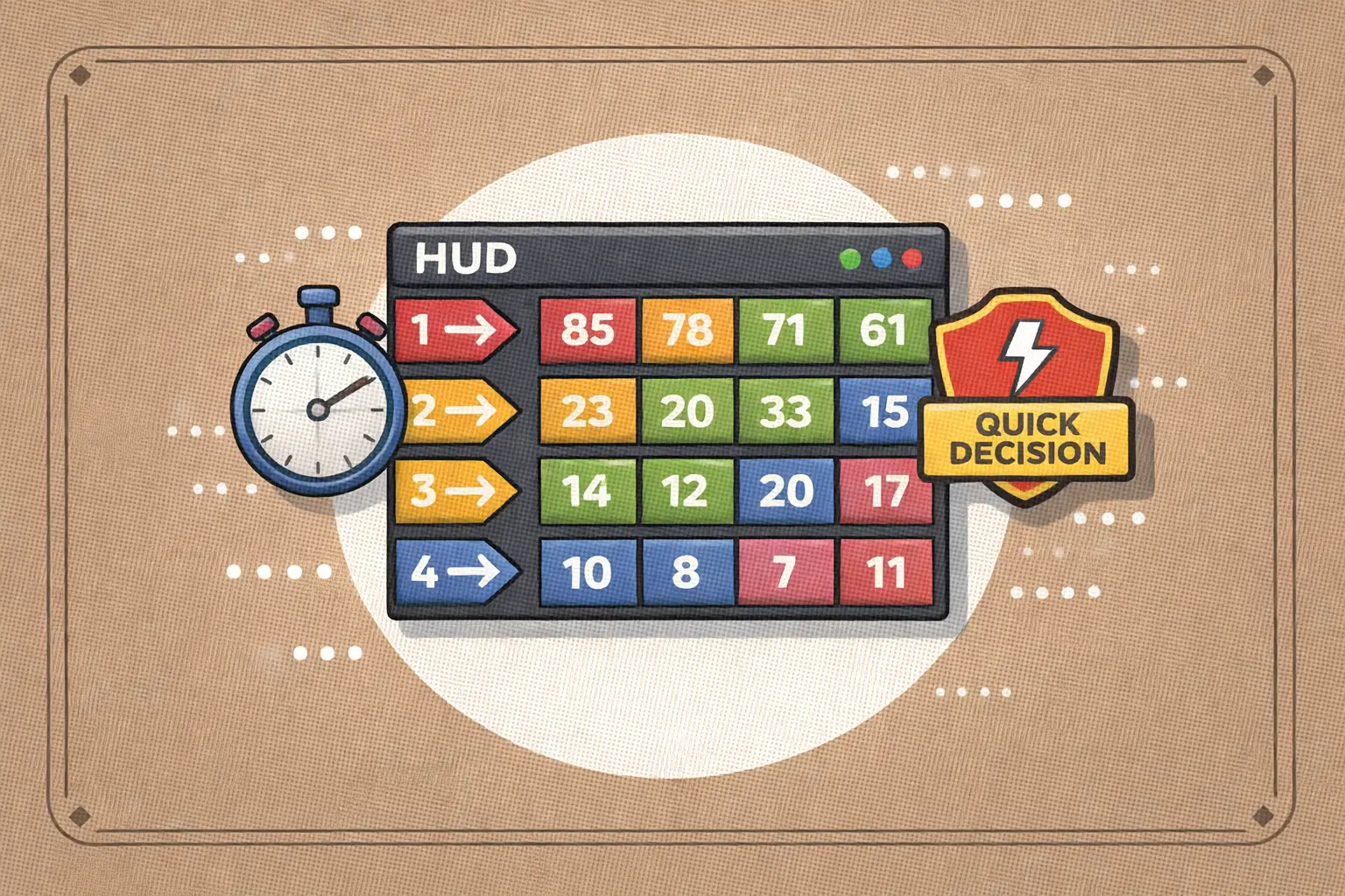 Lire un HUD rapidement